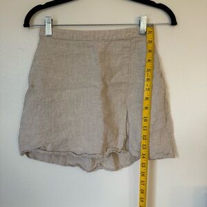Reformation Beige Mini Skirt